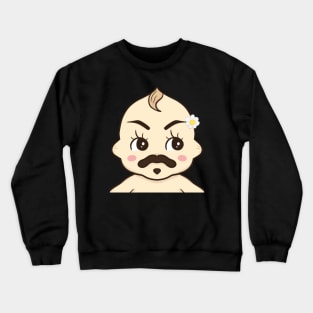 Mustache Kewpie Crewneck Sweatshirt